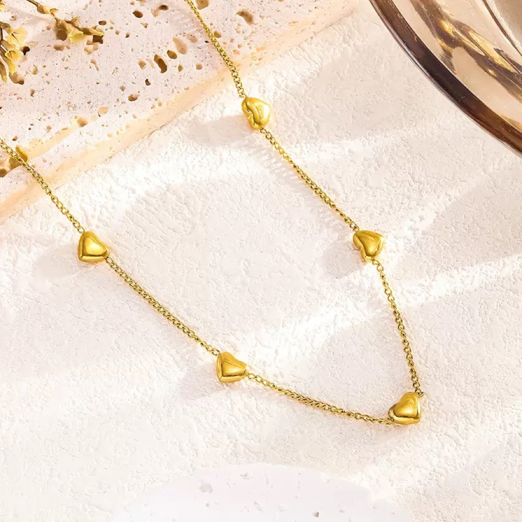 kalung wanita full leher kalung liontin keliling mewah titanium anti karat
