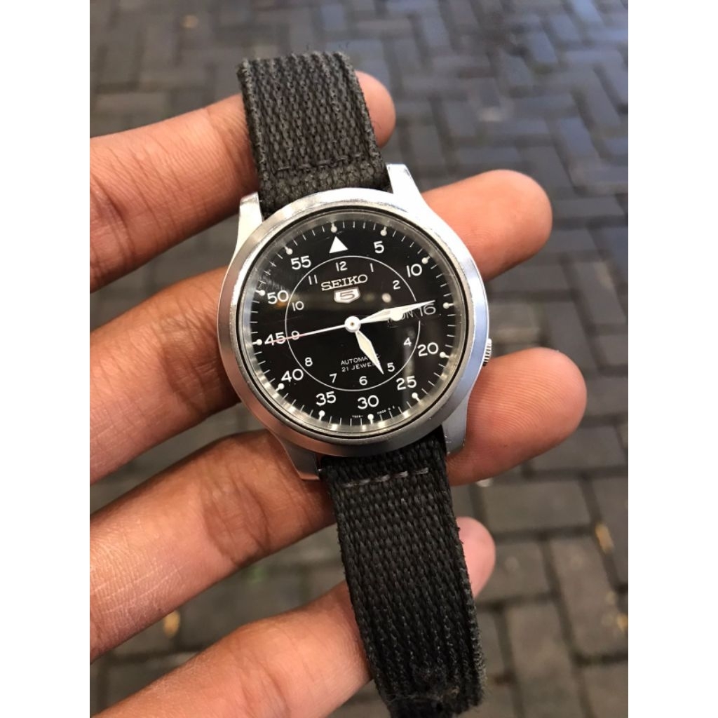 Jam Tangan Seiko 5 SNK809K1 Military Automatic 21 Jewels 100% Original