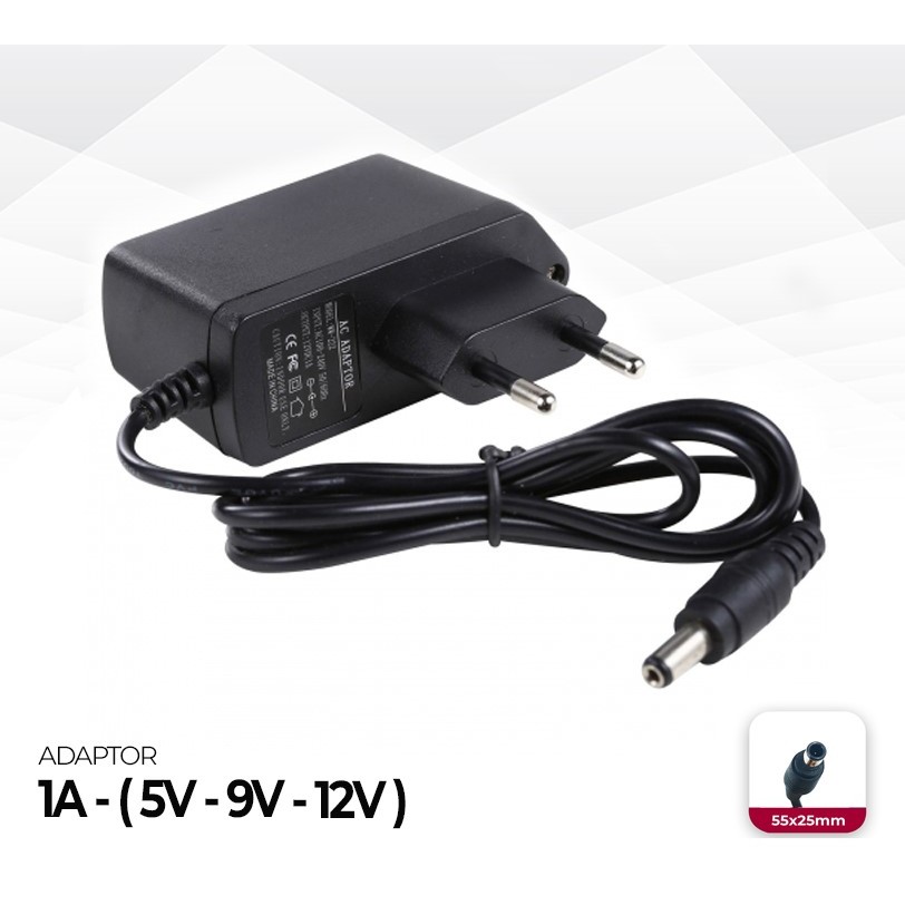 Adaptor DC Adaptor 9V 1A DC Power Supply Adaptor 9V 1A PSU Power Supply Trafo dll adaptor serbaguna 