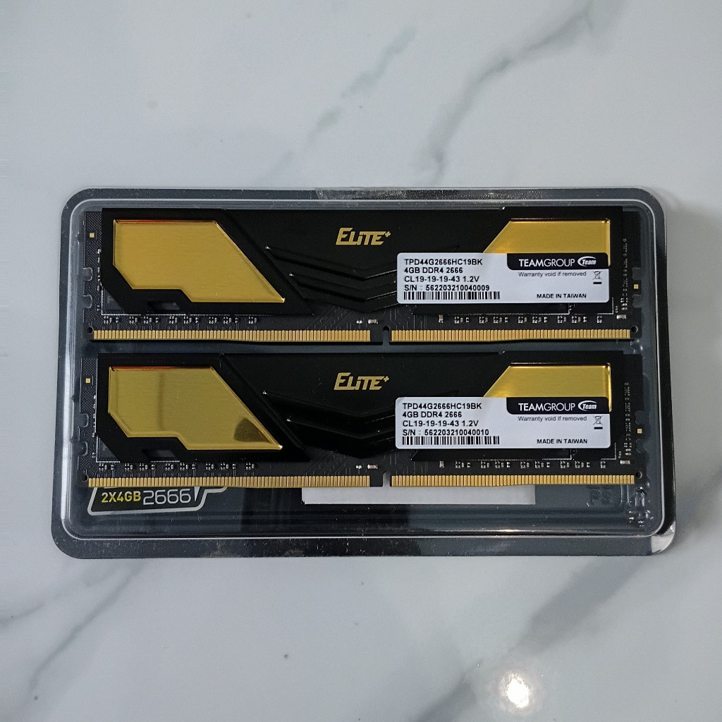 RAM 8GB 2x4 Team Elite Plus DDR4 2666Mhz