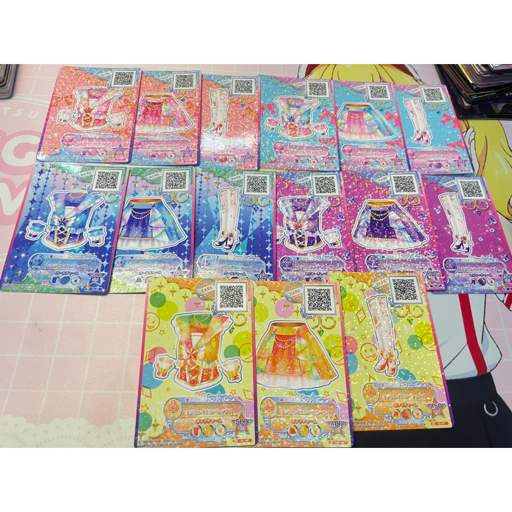 Aikatsu Premium roulette Aikatsu Star Anis VA Ichigo Ran Aoi Otome Akari Magical Pink Pastel Blue Pu