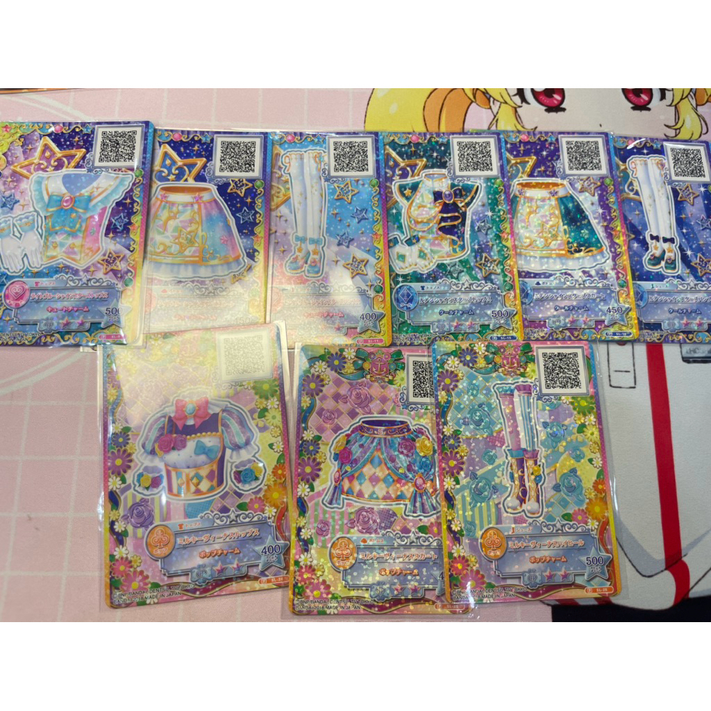 Aikatsu Stars Roulette VA Milky Venus Coord Kartu Light Blue Rouen Shine stars Lilie Hime Kirara