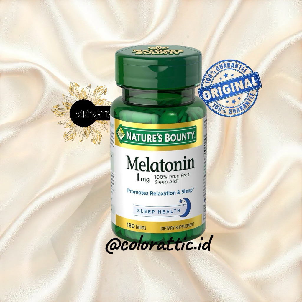 NATURE'S BOUNTY MELATONIN 100 % DRUG FREE SLEEP AID 1 MG