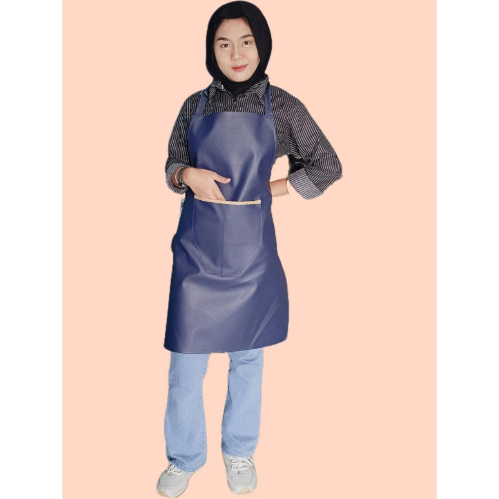 CELEMEK/APRON ANTI AIR BAHAN KULIT SINTETIS/OSCAR APRON barista celemek koki apron masak