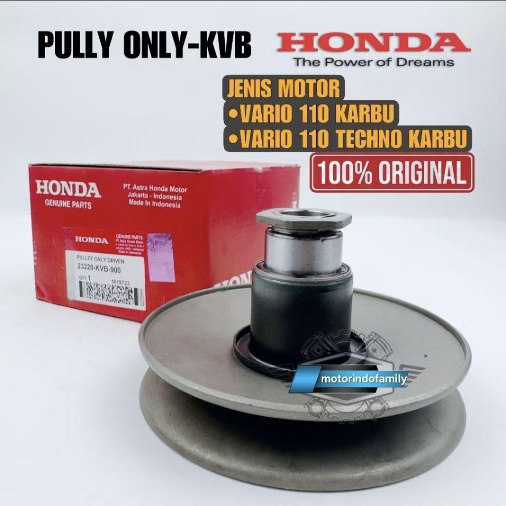 PULLY ONLY KVB HONDA VARIO 110 VARIO 110 TECHNO KARBU ORIGINAL