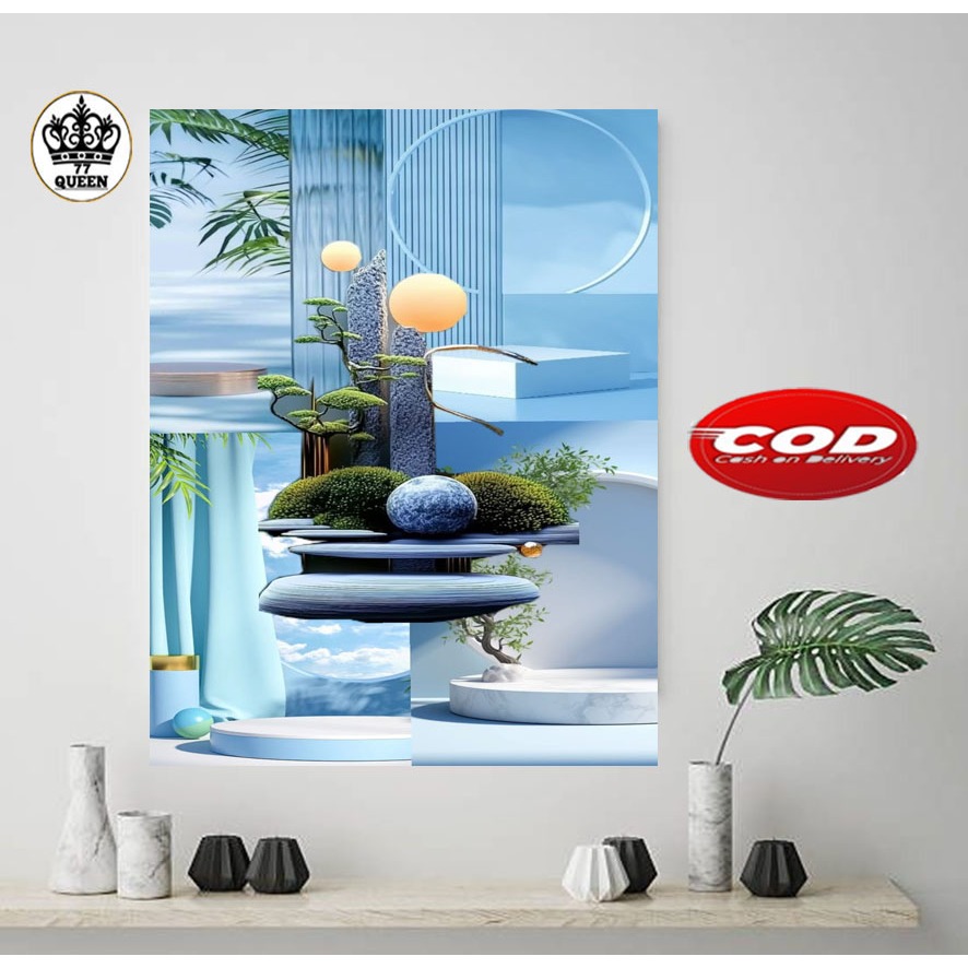HIASAN DINDING BUNGA AESTHETIK 3D/HIASAN DINDING RUMAH/POSTER DINDING AESTHETIK