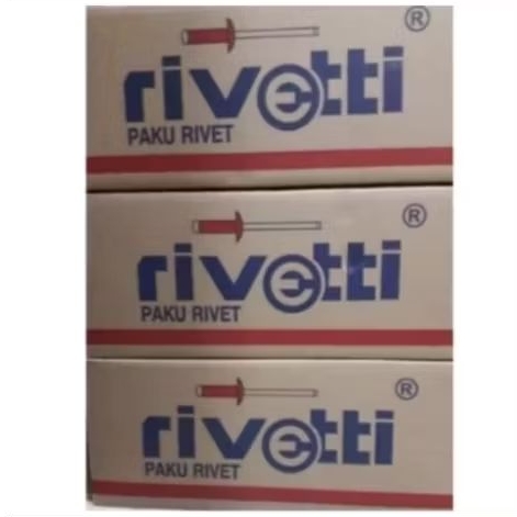1 karton Paku Rivet Aluminium merk RIVETTI ISI 20 DUS 1000 Pcs/KOTAK - Tahan Karat, Ringan, Cocok un