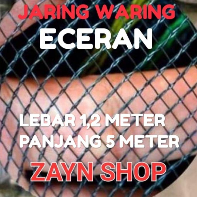 Jaring Waring Hitam 1,2 x 5 Meter Pagar Tanaman Jaring Kandang Ayam