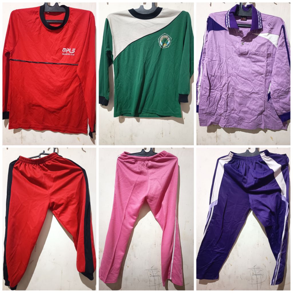 Seragam sekolah, seragam olahraga, training preloved