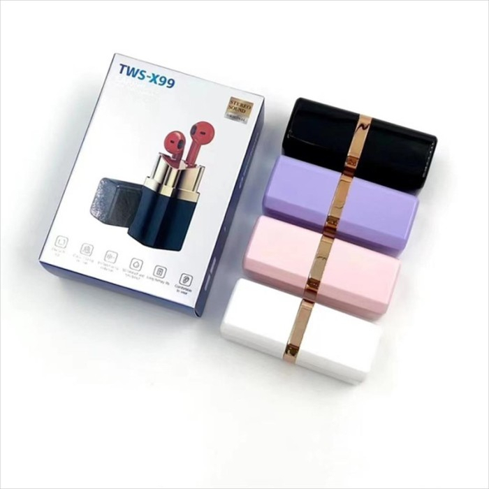 AL True wireless Stereo X99 Headset Bluetooth TWS Bentuk Lipstick