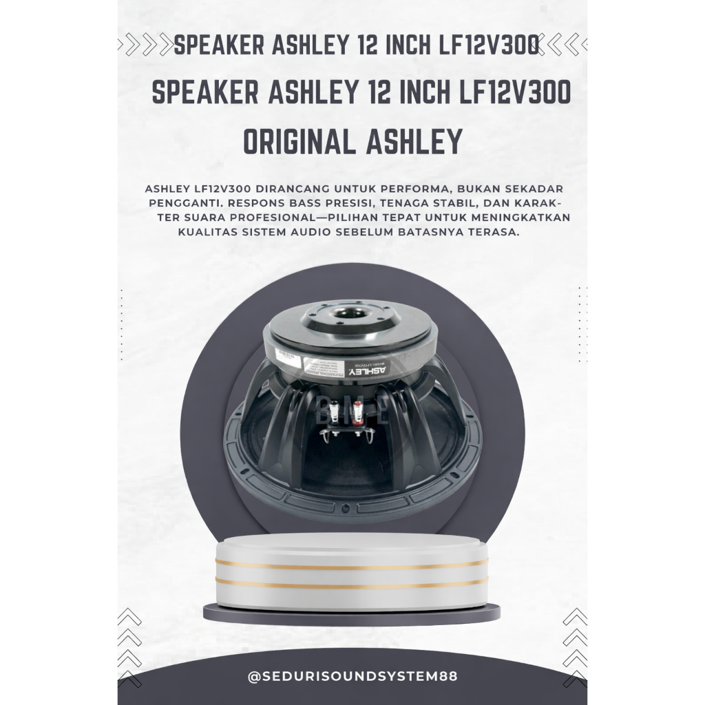 Speaker Subwoofer Ashley lf12v300 speaker component ashley lf 12v300 ORIGINAL 12 Inch