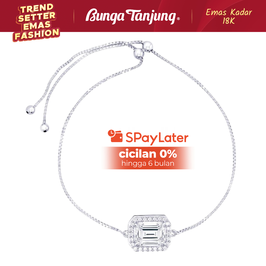 GELANG BAGUETTE LUXE - SDW GOLD - EMAS 18K - BUNGA TANJUNG GOLD