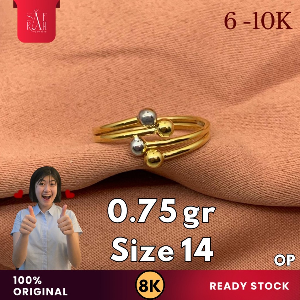 Cincin Emas 8K - Toko Emas Saerah - 0.75 Gram 366