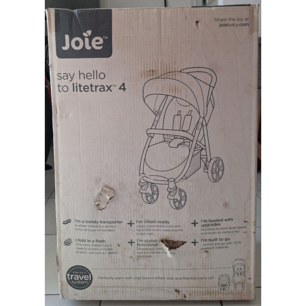 pl. Stroller Joie litetrax 4 deep sea