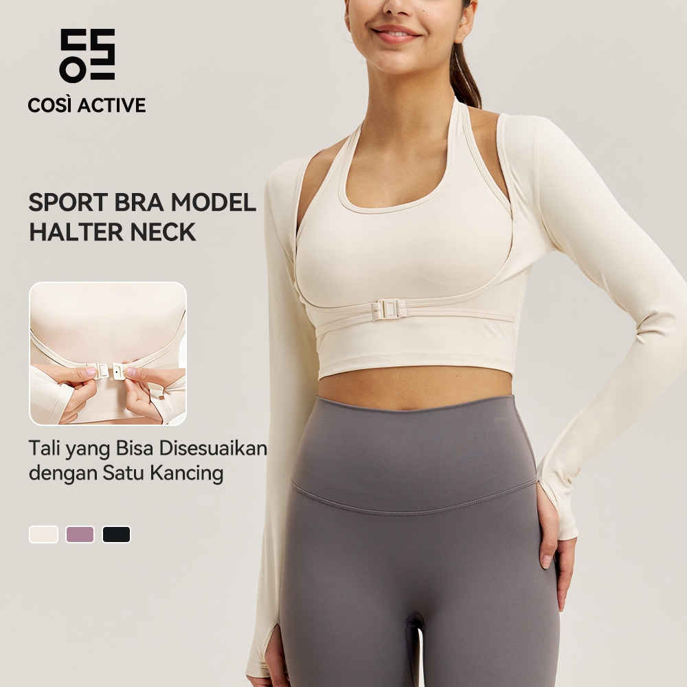 COSI ACTIVE Atasan Olahraga Wanita Baju Jogging Baju Badminton Santai Menonjolkan Kesempurnaan Tubuh
