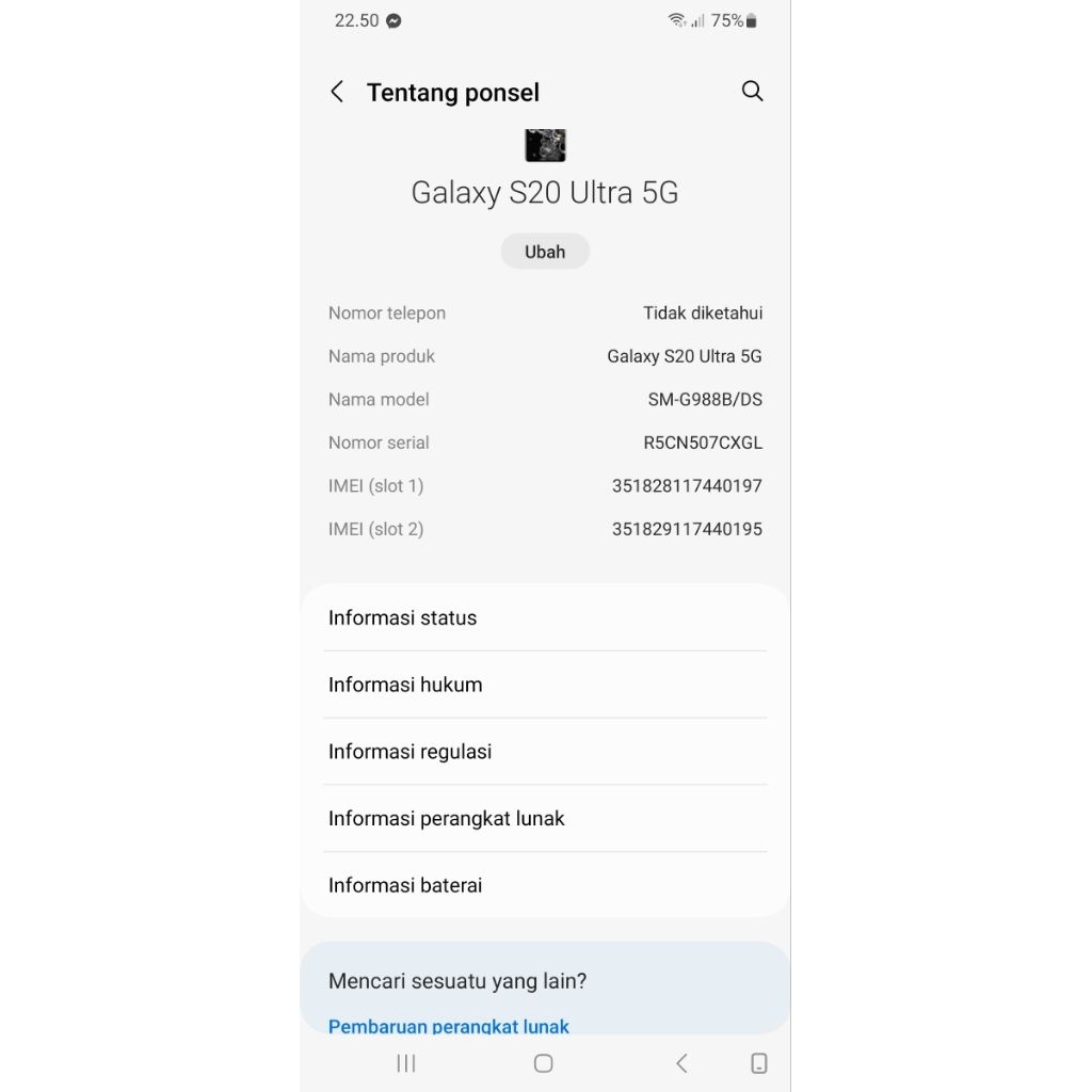 SAMSUNG S20 ULTRA 5G SECOND