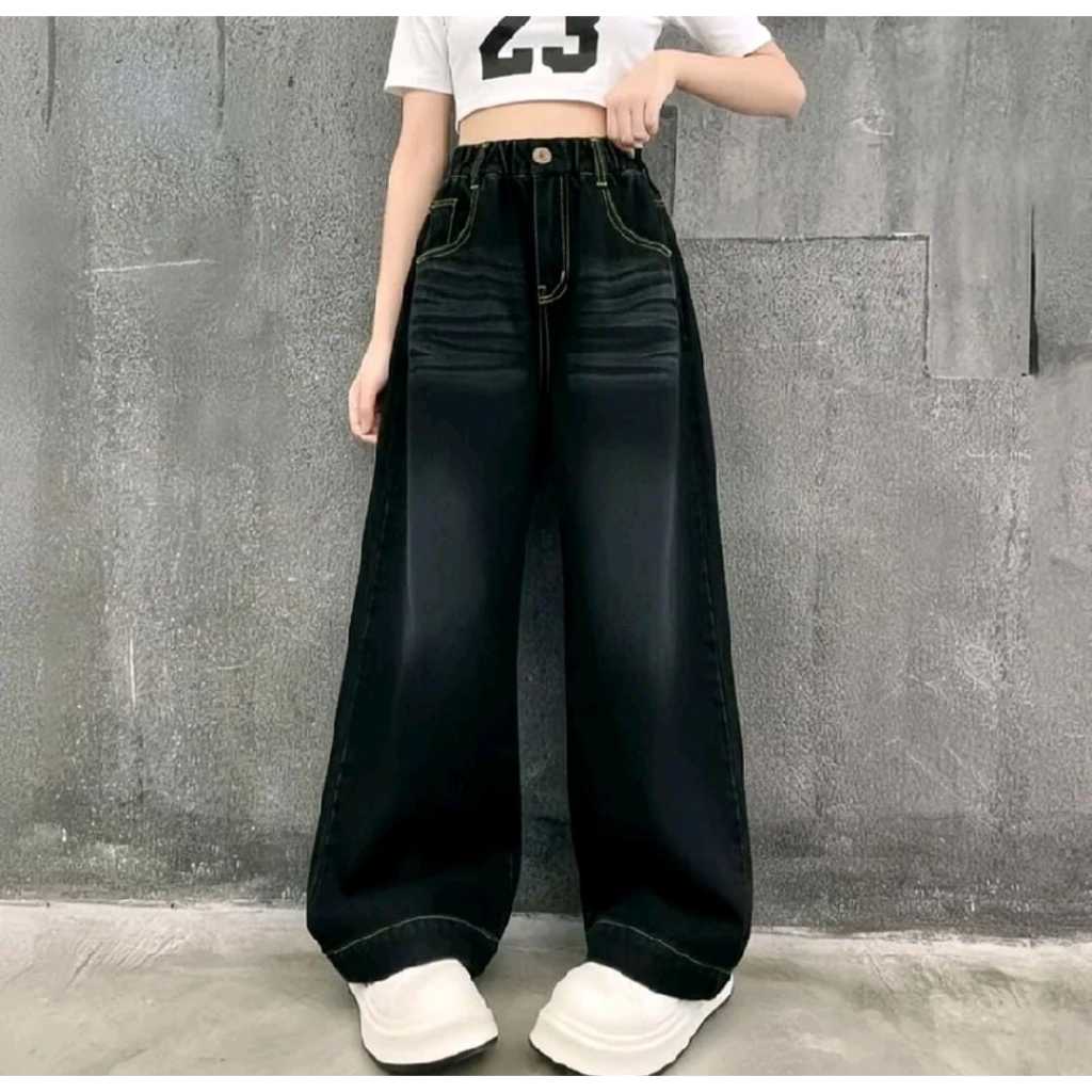Celana Kulot Skena Jeans Anak Perempuan Celana Jeans Gombrong Skena