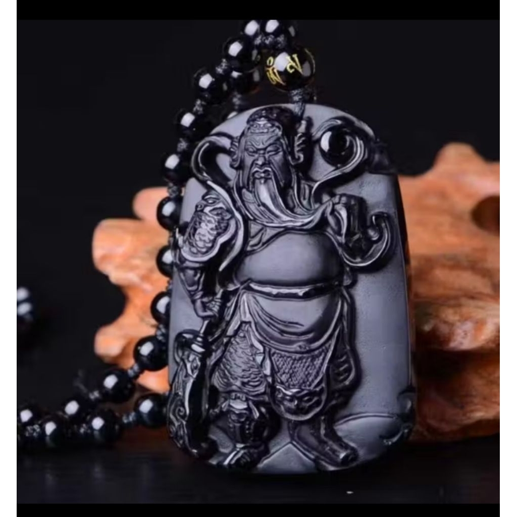 KALUNG GIOK HITAM LIONTIN DEWA KWAN KONG