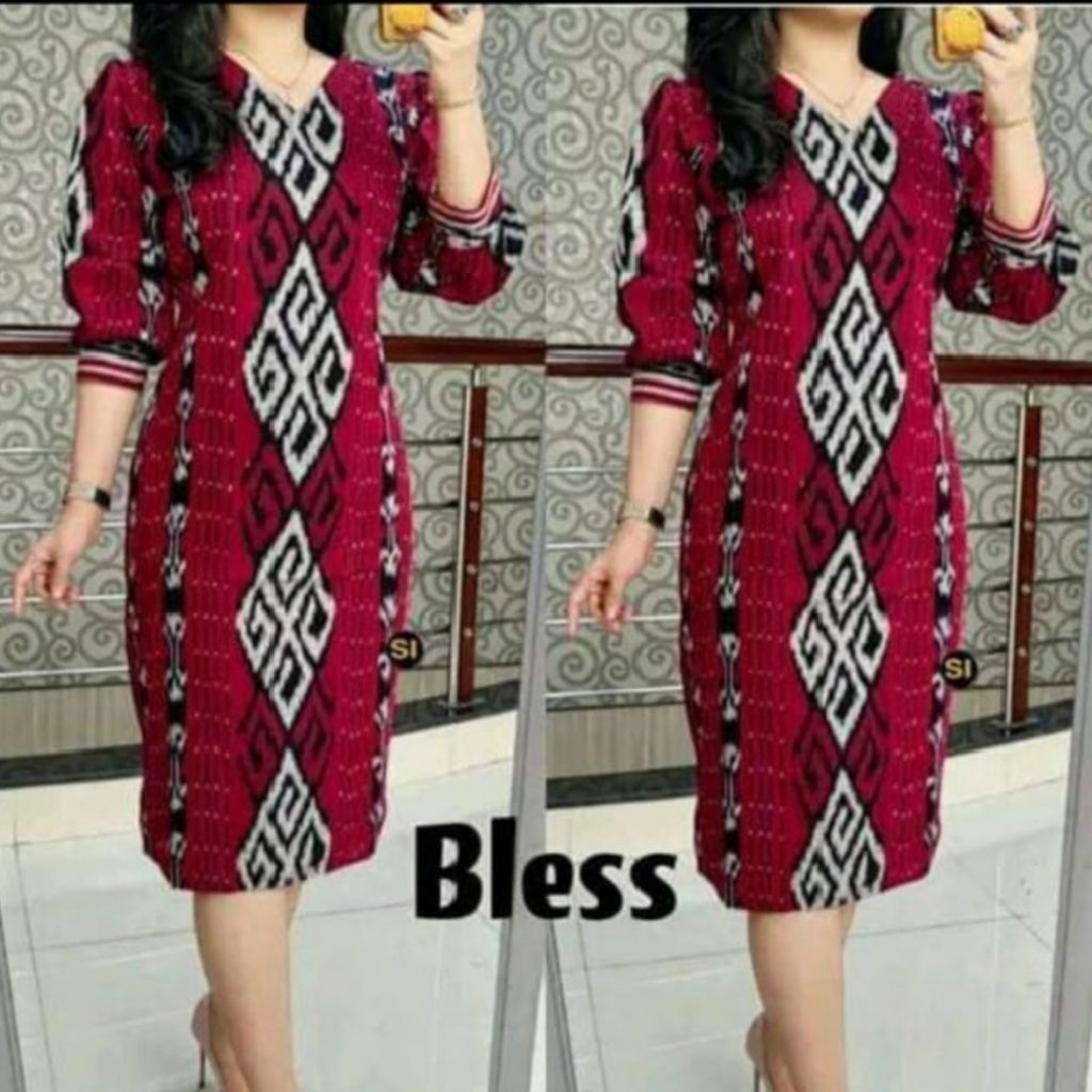 Dres Tenun Model Potongan Slim Fitting