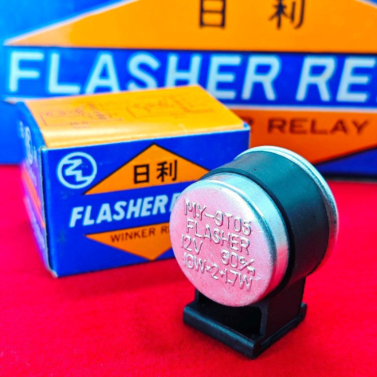 FLASHER BULAT UNIVERSAL ORANGE BIRU KUALITAS ORI relay rilay flaser 6v 12v relay riley sen lampu sei