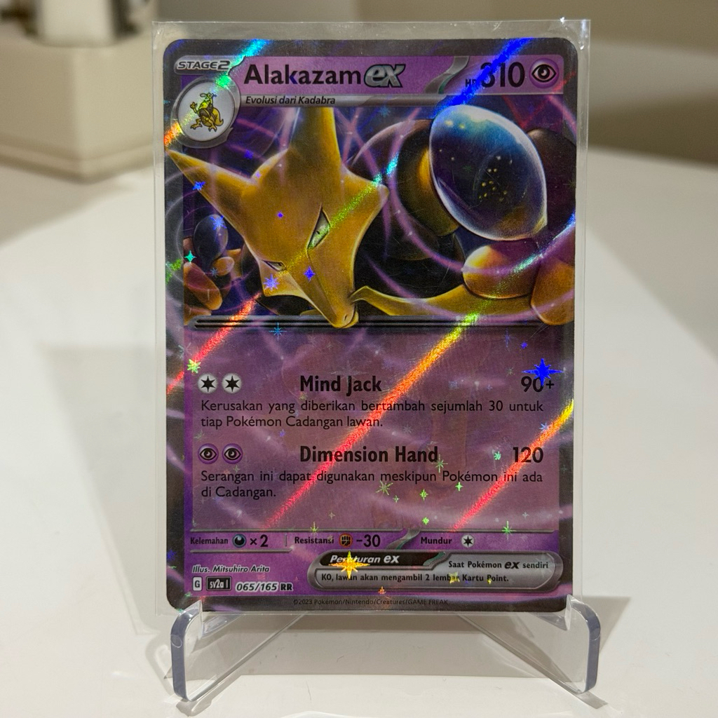 Kartu Pokemon Original - Alakazam EX RR SV2a 065/165