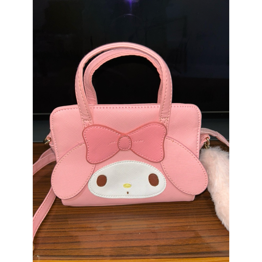 Tas Selempang Anak My Melody Sanrio Pink Cute Mini Sling Bag and Handbag - Preloved Like New + Free 