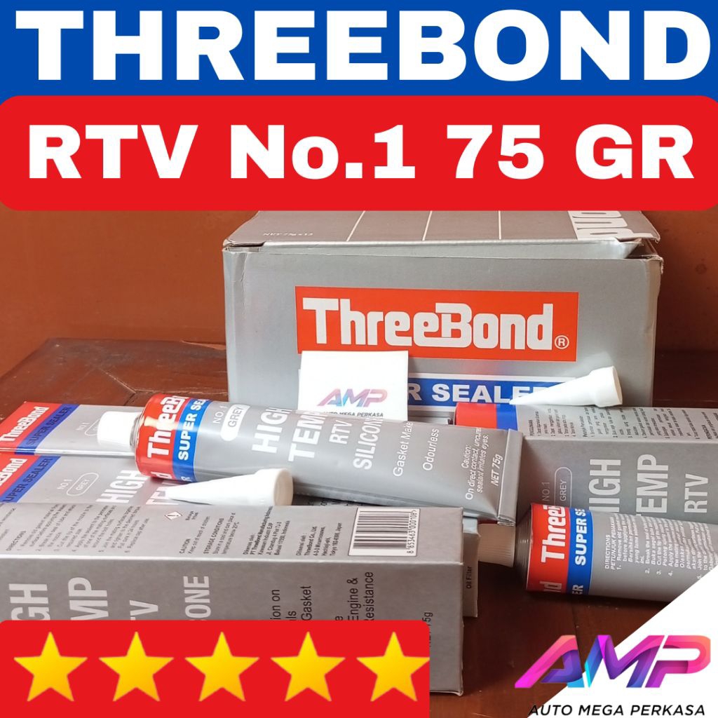 THREEBOND SILICONE RTV NO.1 75 GRAM,TRIBON LEM PAKING GASKET GREY TRIBON,THREE BOND,TREEBON,HIGH TEM