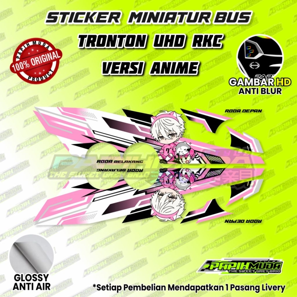 Lumintuman_ Sticker Livery Tronton Anime Bus / Livery Tronton Anime Miniatur Bus / Livery Tronton