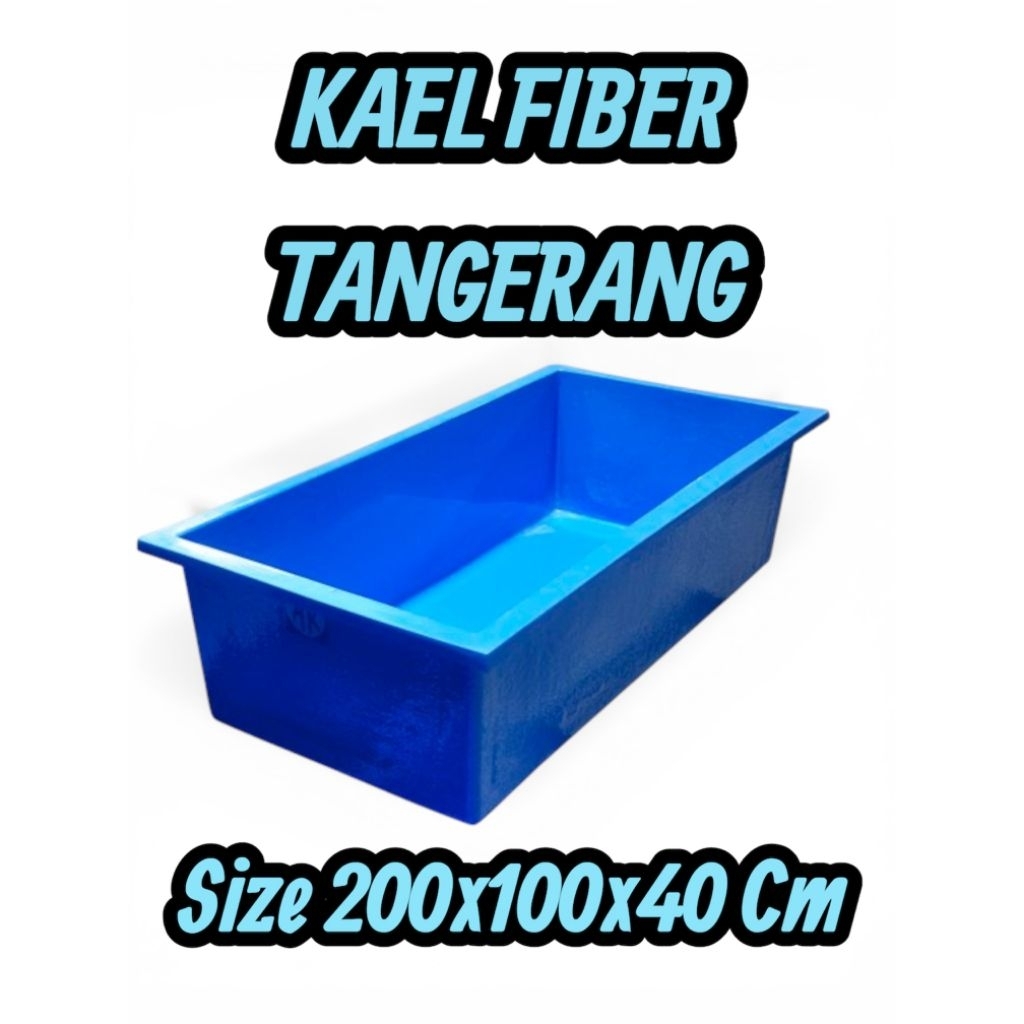 Bak fiber / kolam fiber / kolam portable TEBAL Uk 200x100x40 Cm