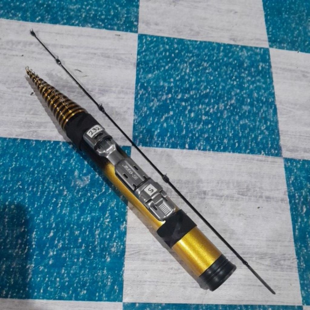 tegek custom pendek  (ujung sambung) p= 232cm  full kolong ruas pendek tertutup -+25cm spek kaku / f