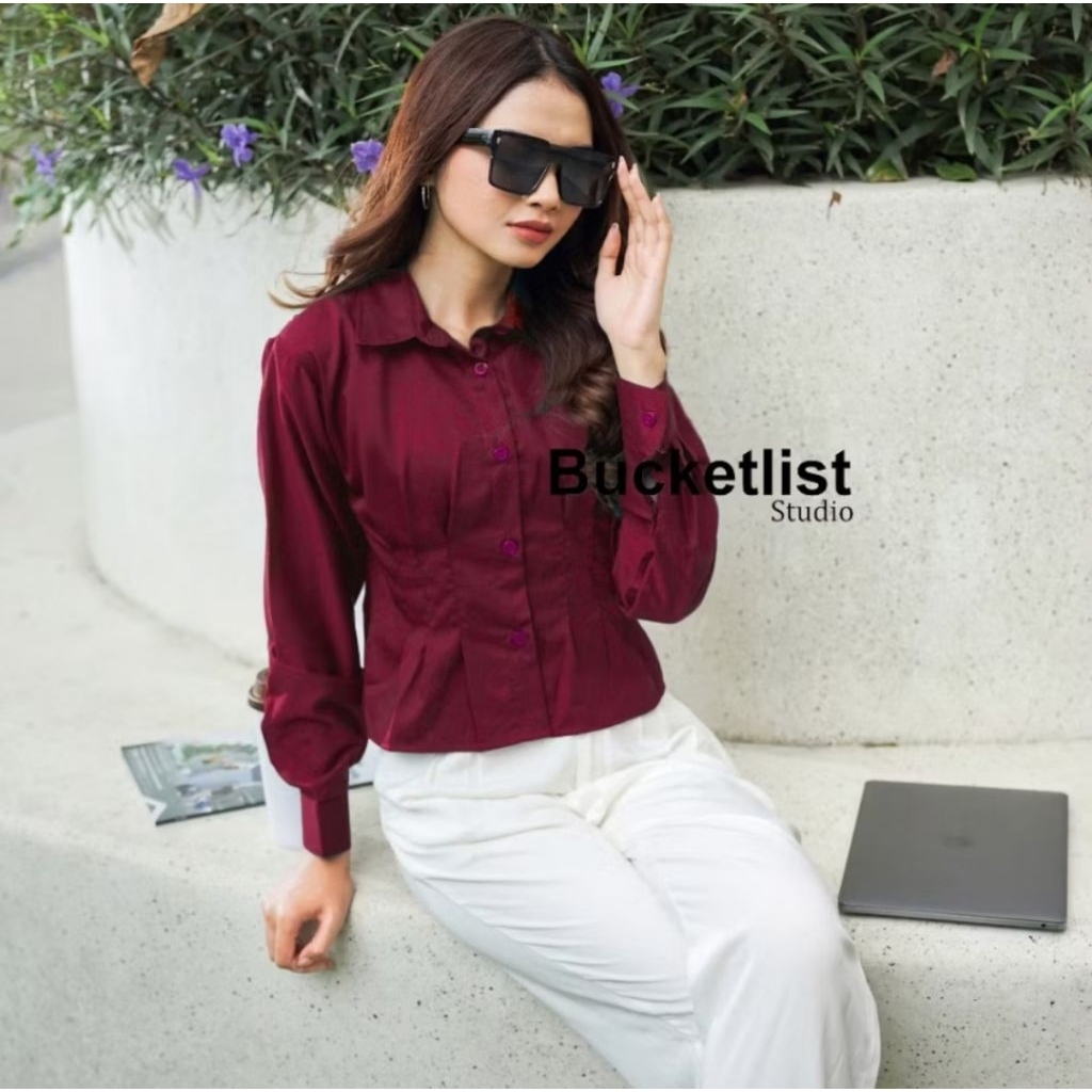 Kemeja Korset | Kemeja Slimfit Wanita