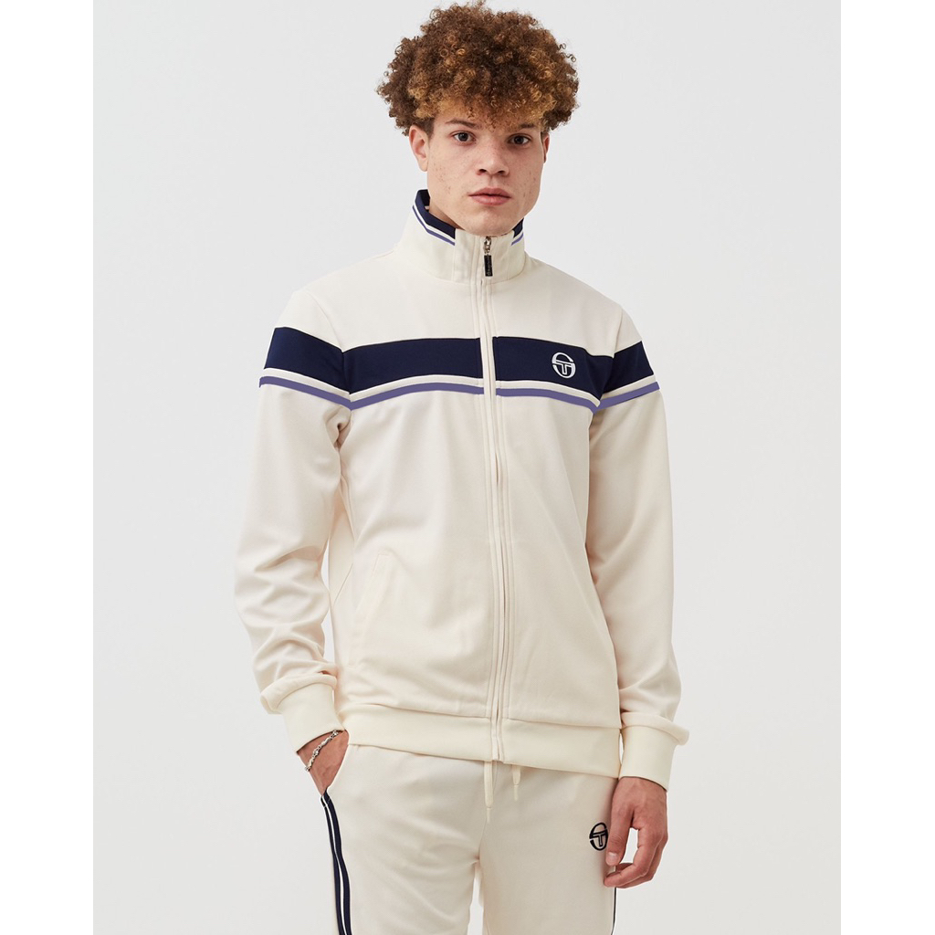 Sergio Tacchini Damarino Tracktop Jacket In Ecru