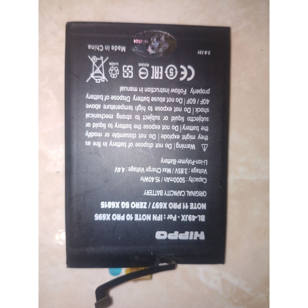 baterai hp Infinix note 11 pro