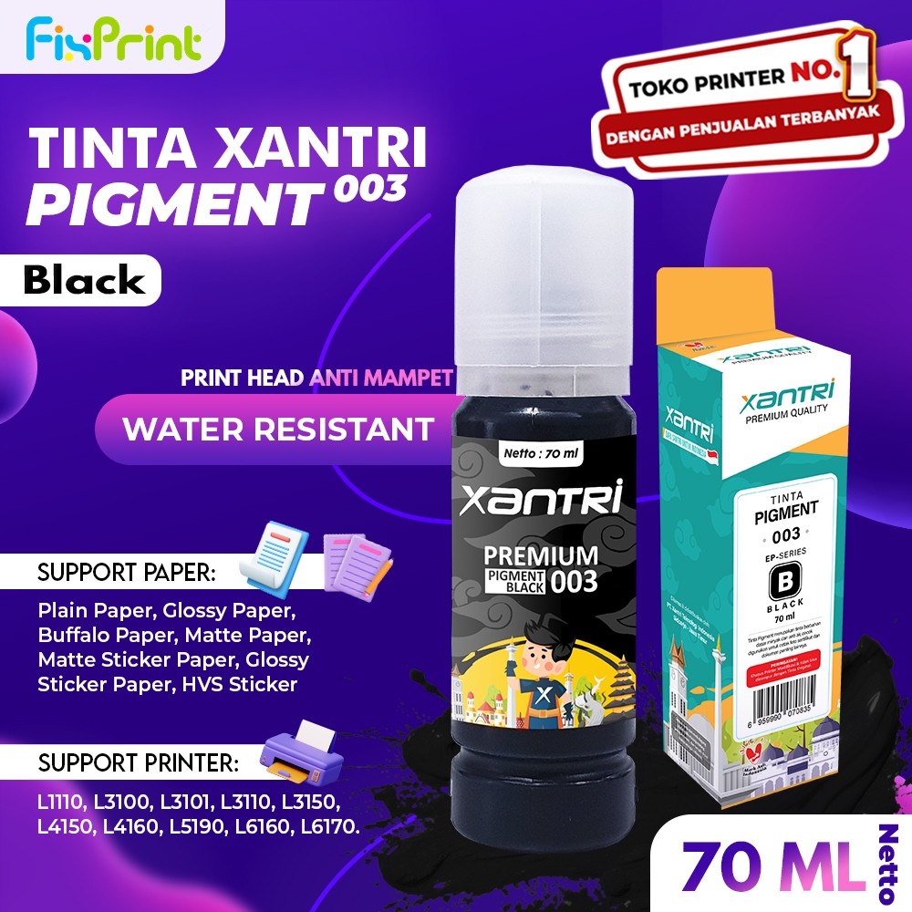 Tinta Epson Pigment L1110 L3100 L3110 Kemasan 90ml Printer L4150