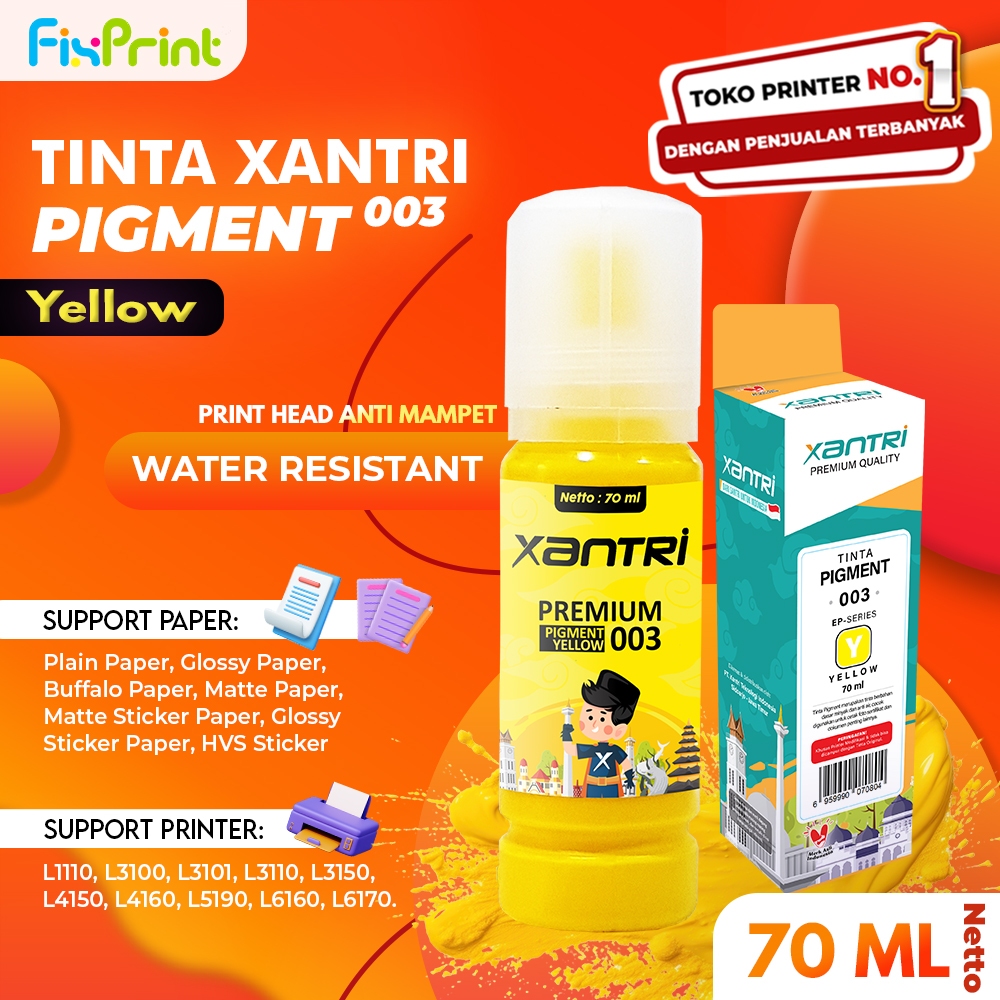 Tinta Pigment Epson 003 Pengganti Refill Ori Printer L1110 L3100 L3101 L3110 L3150 L4150 L4160 L5190