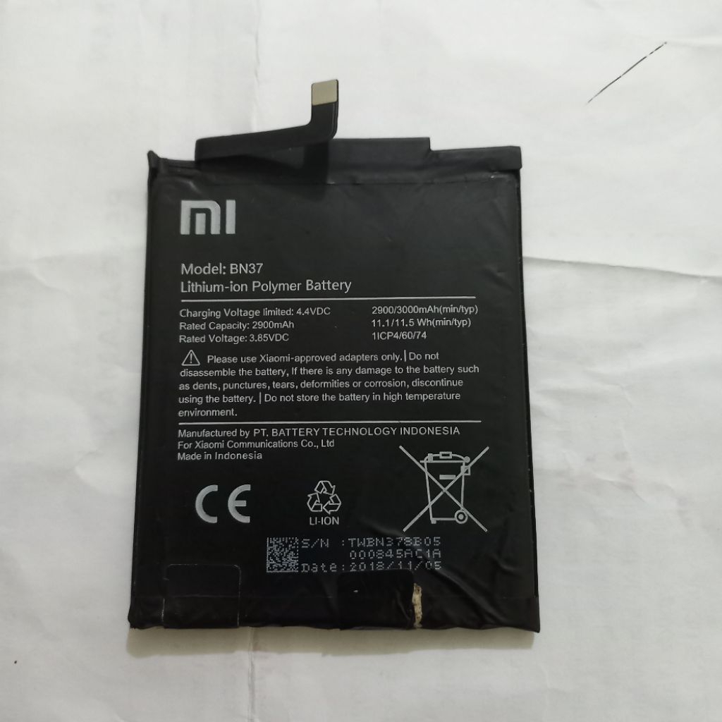 Baterai Redmi 6 (BN-37)
