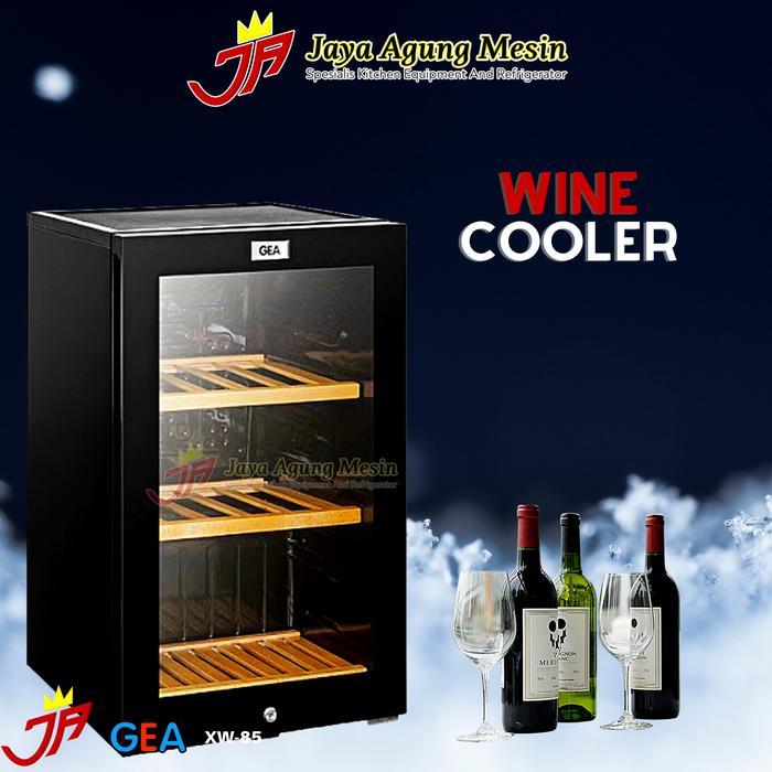 GEA Wine Cooler - Kulkas Pendingin Wine Rak Kayu - XW-85FD / XW-85
