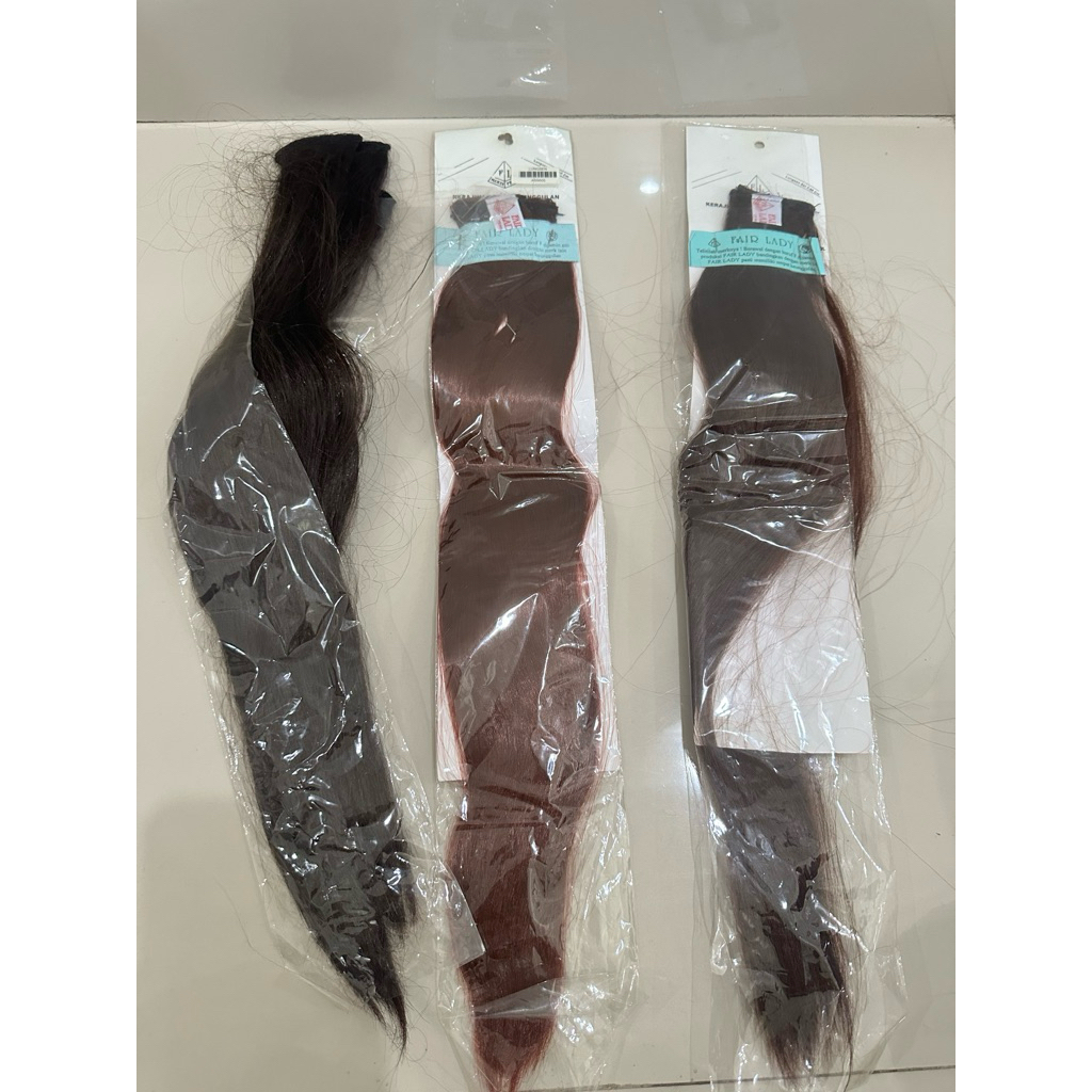 3 pcs rambut palsu bentuk klip