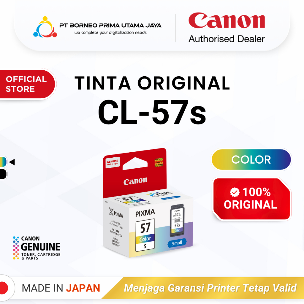 Canon CL 57 Small Color Tinta Original - Tinta Canon E410 E470 E3170 E4570