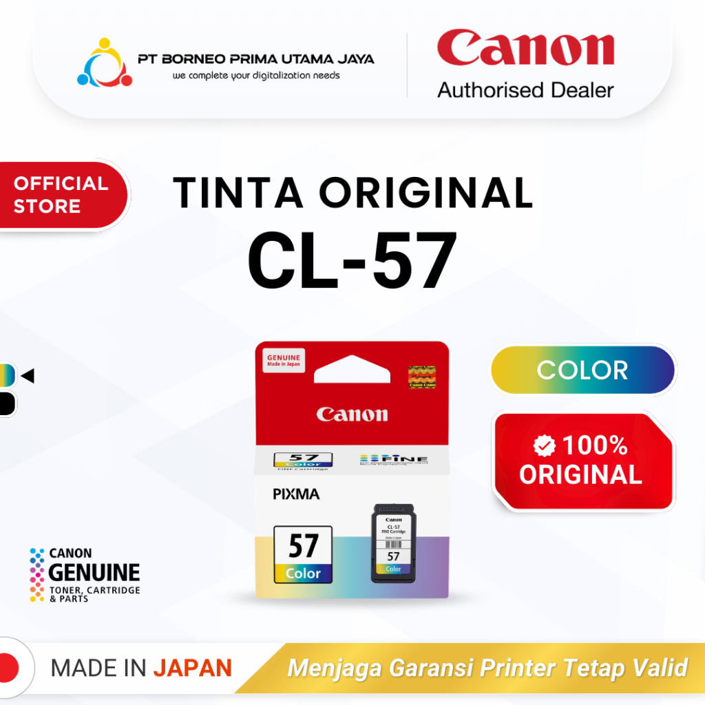 Canon CL 57 Color Tinta Original - Tinta Canon E410 E470 E3170 E4570