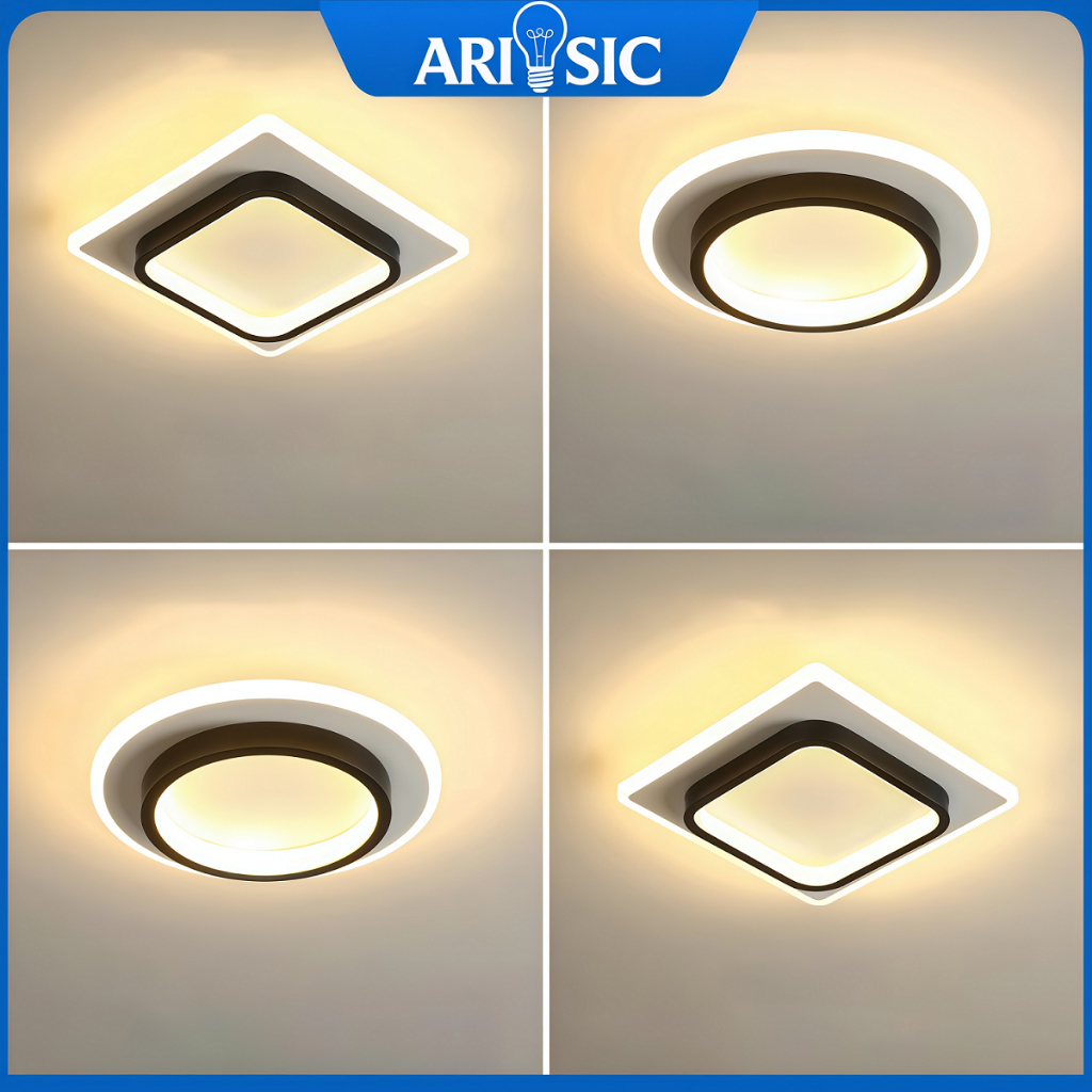 Lampu Plafon LED 3 Warna Minimalis Modern untuk Ruang Tamu Kamar Rumah