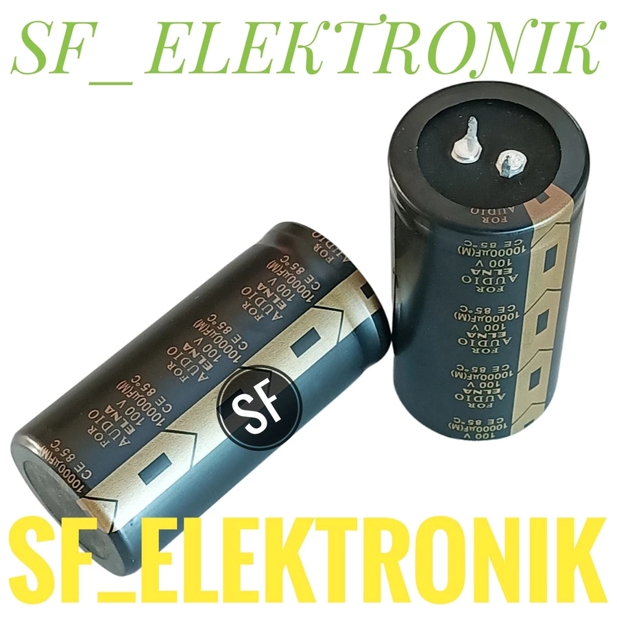 Kapasitor Capacitor Elko Elco 100V-10.000Uf Merk Elna Four Audio
