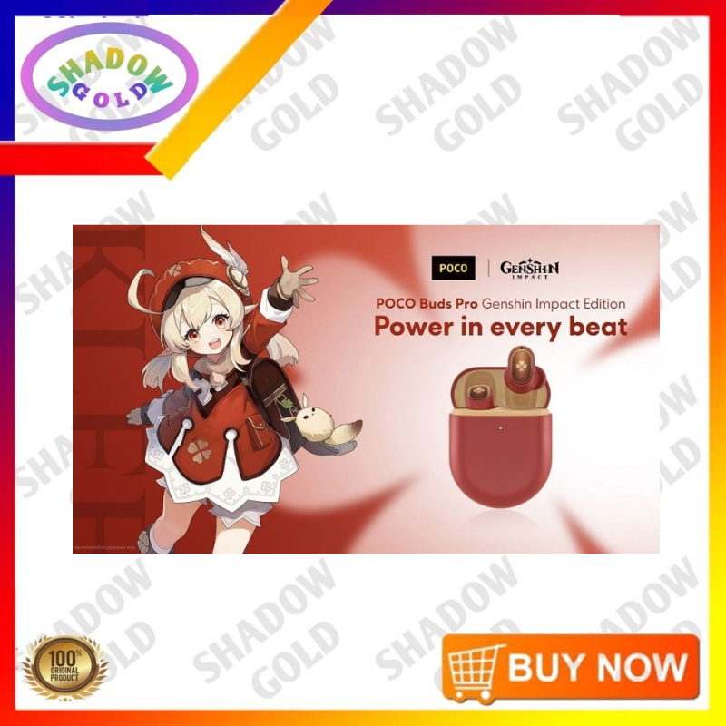 Xiaomi Poco Buds Pro Genshin Impact Edition Original Garansi Resmi Bluetooth 5.2 Earbud 35 mAh/0.13 