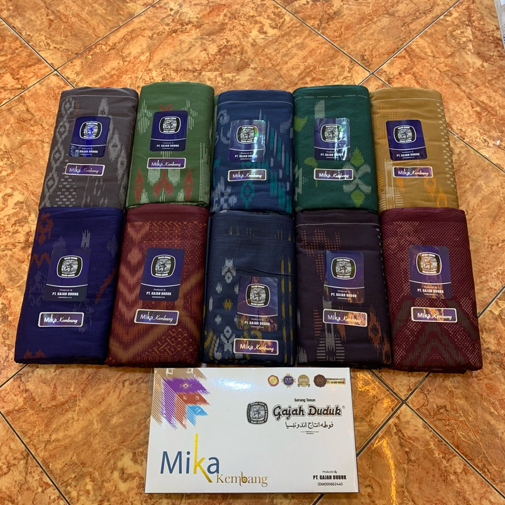 sarung gajah duduk mika kembang