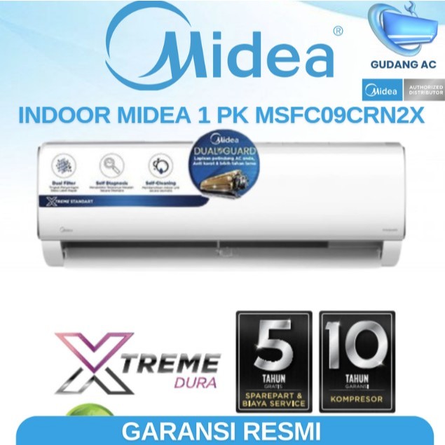 Indoor AC Midea 1 PK MSFC09CRN2X Indoor Saja