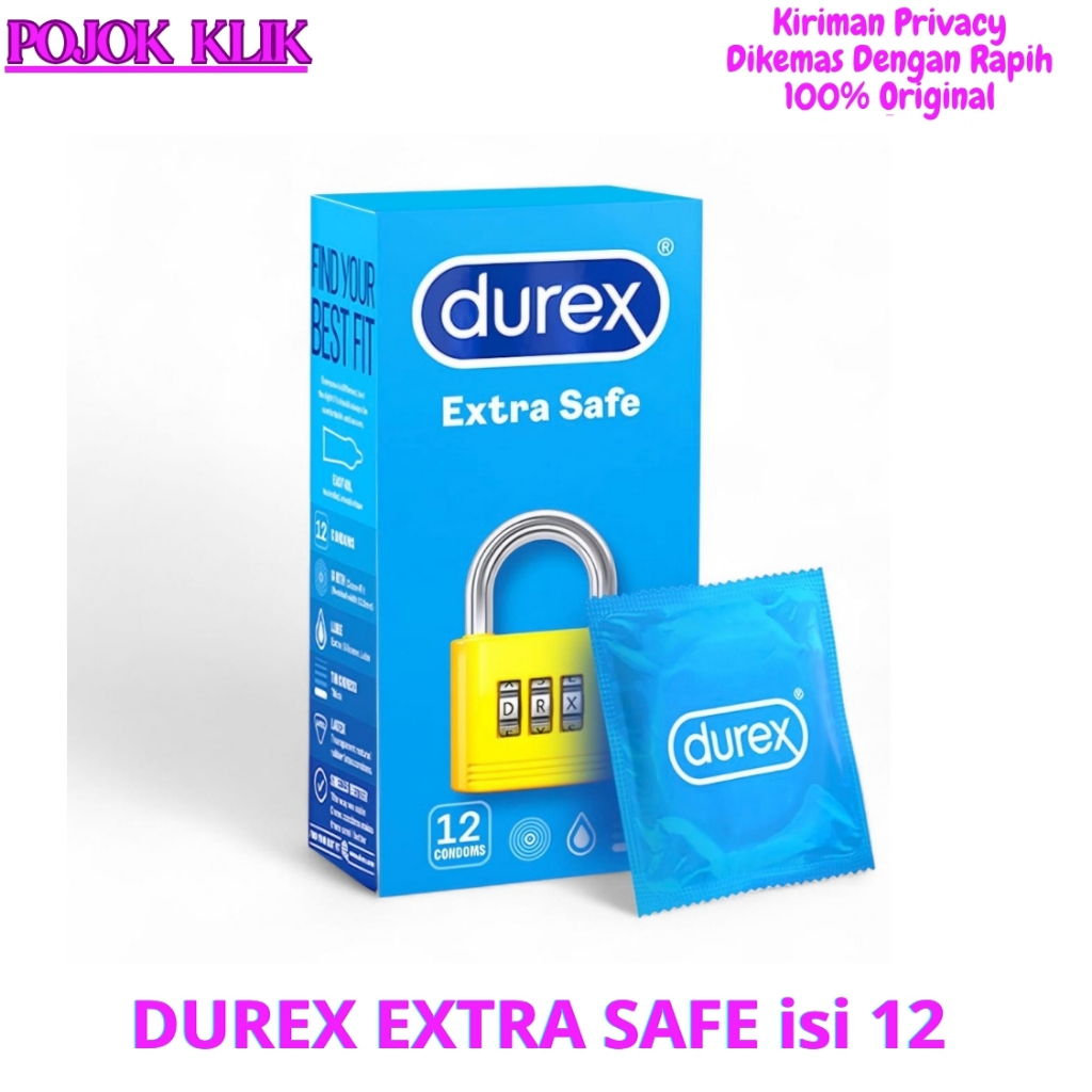 DUREX EXTRA SAFE isi 12 - KONDOM TEBAL & AMAN