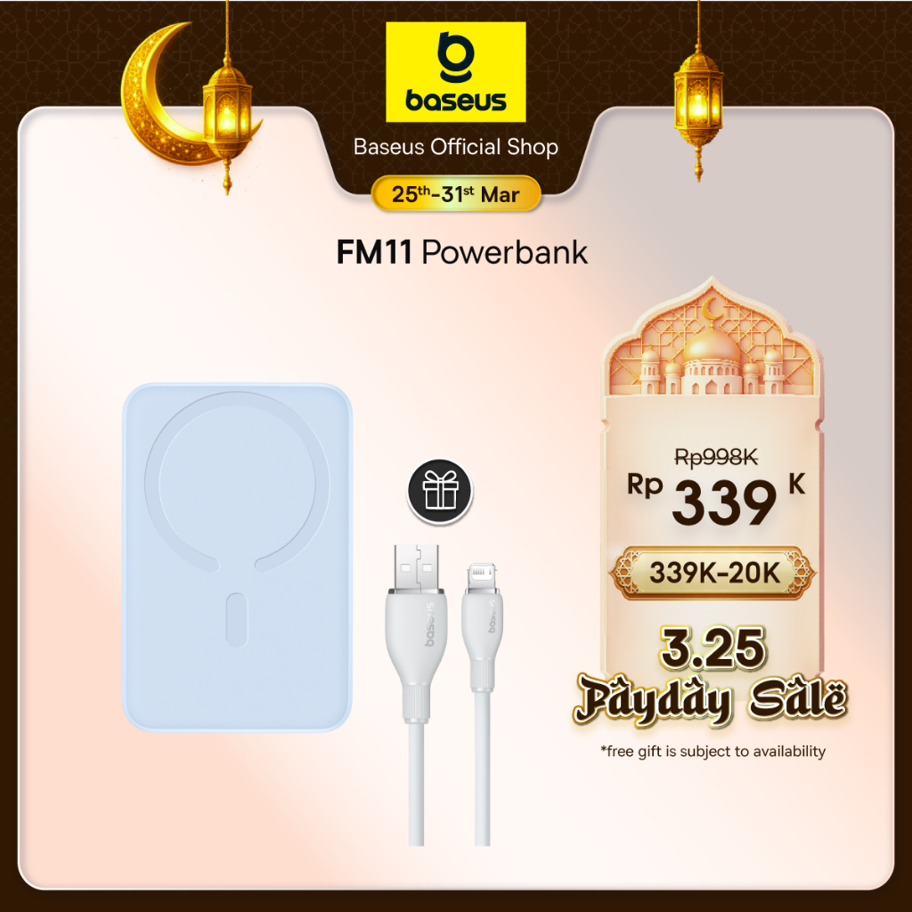 Baseus Power Bank EnerFill FM11 10000mAh 22.5W Magnetic Mini Wireless Fast Charging Powerbank