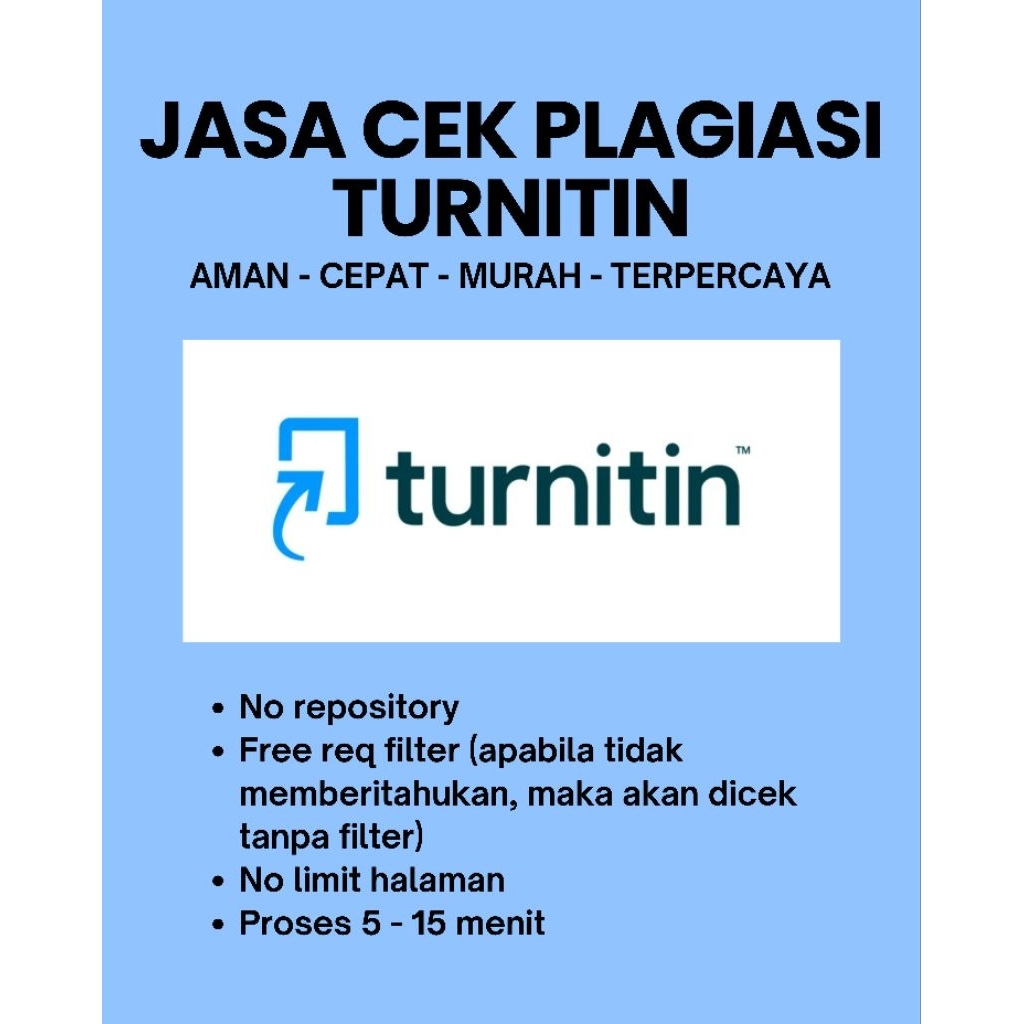 JASA CEK PLAGIASI TURNITIN