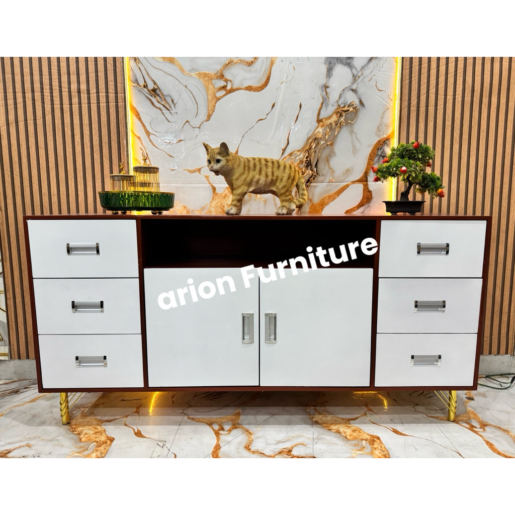 Bufet tv ukuran 160cm / Bufet rata minimalis / Bufet kayu rata