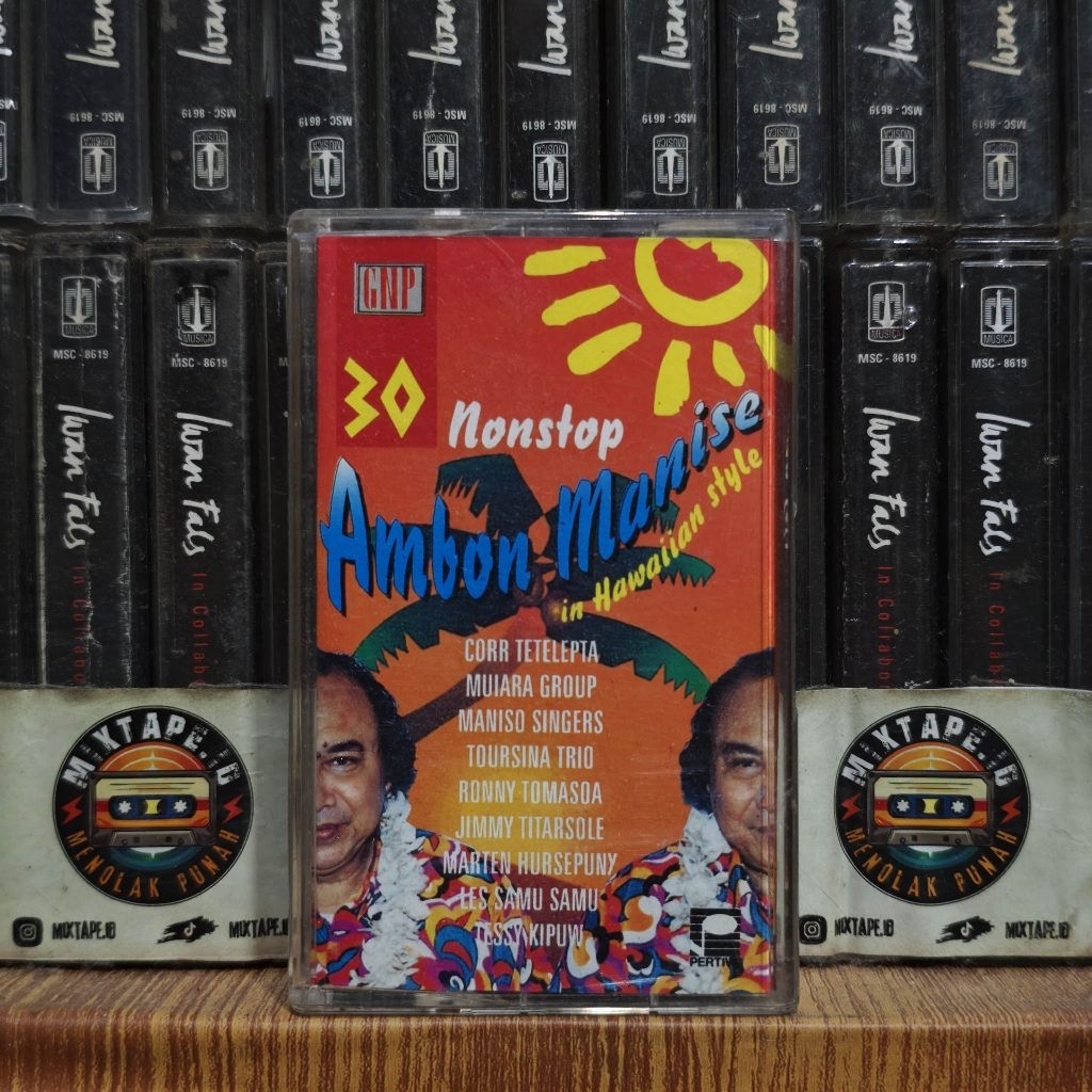 Kaset - 30 Nonstop - Ambon Manise - In Hawaiian Style - Radio Tape - Kaset Pita - Radio - Pemutar Ka